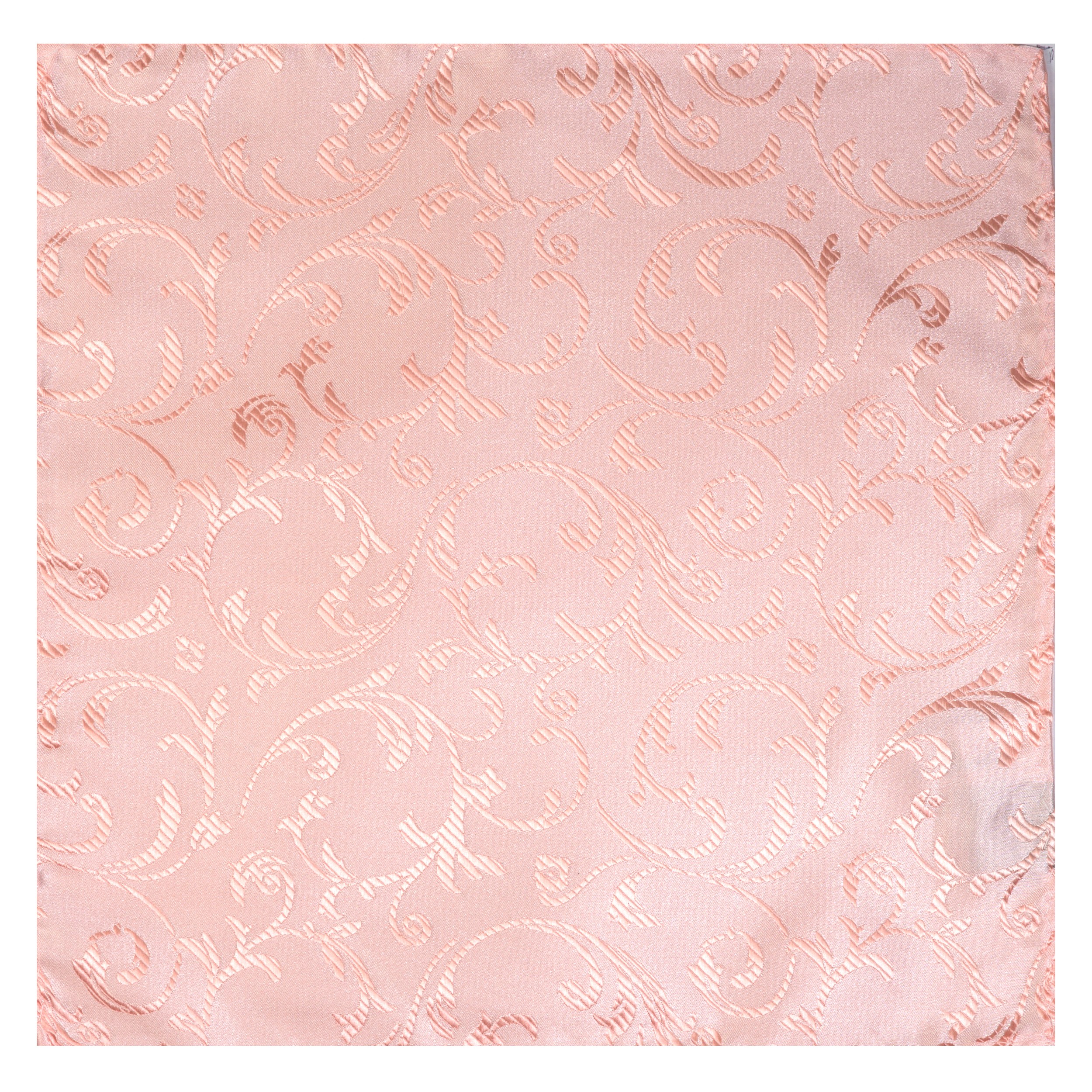 Peach Swirl Leaf Wedding Pocket Square #AB-TPH1000/7