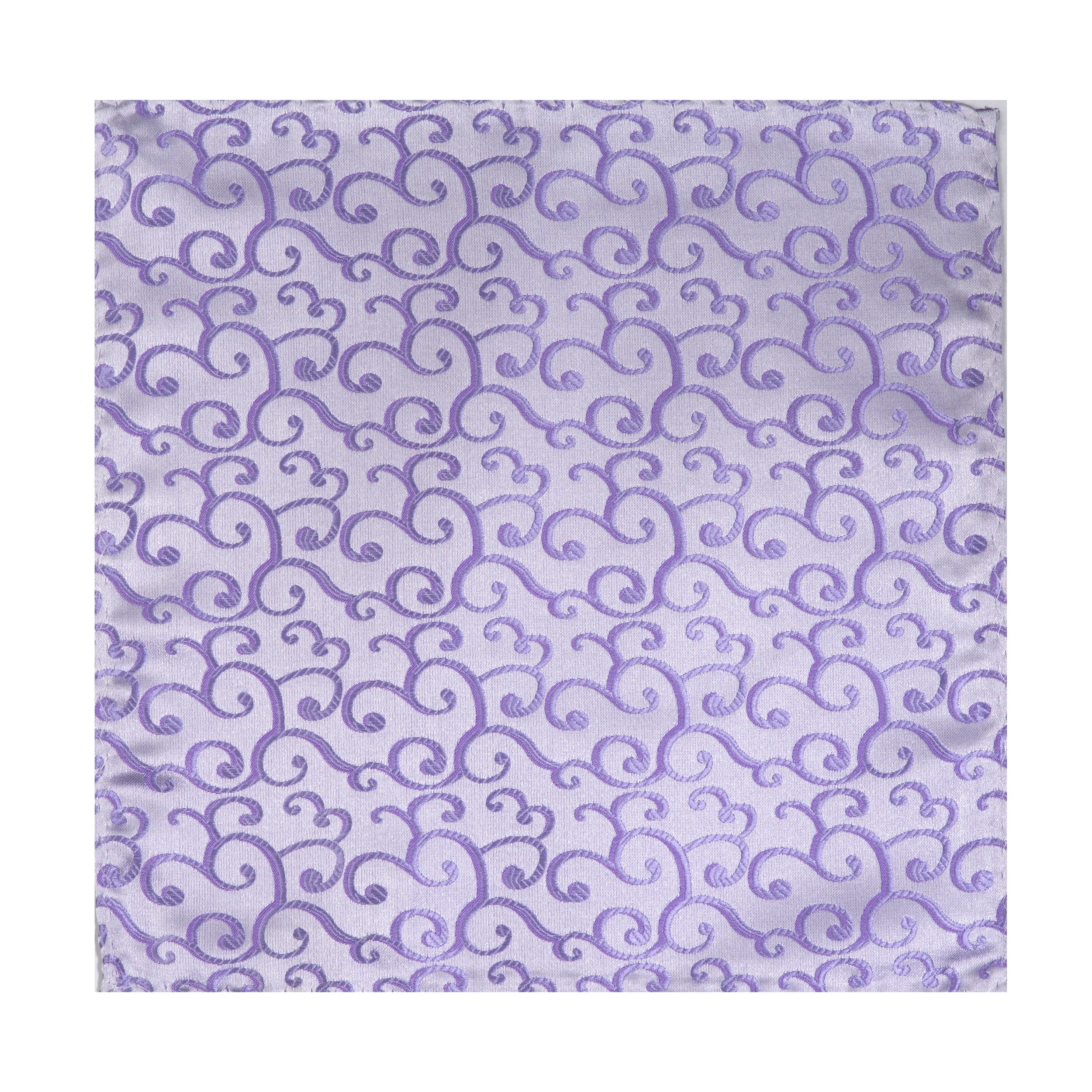 Lilac Royal Swirl Wedding Pocket Square #AB-TPH1001/1