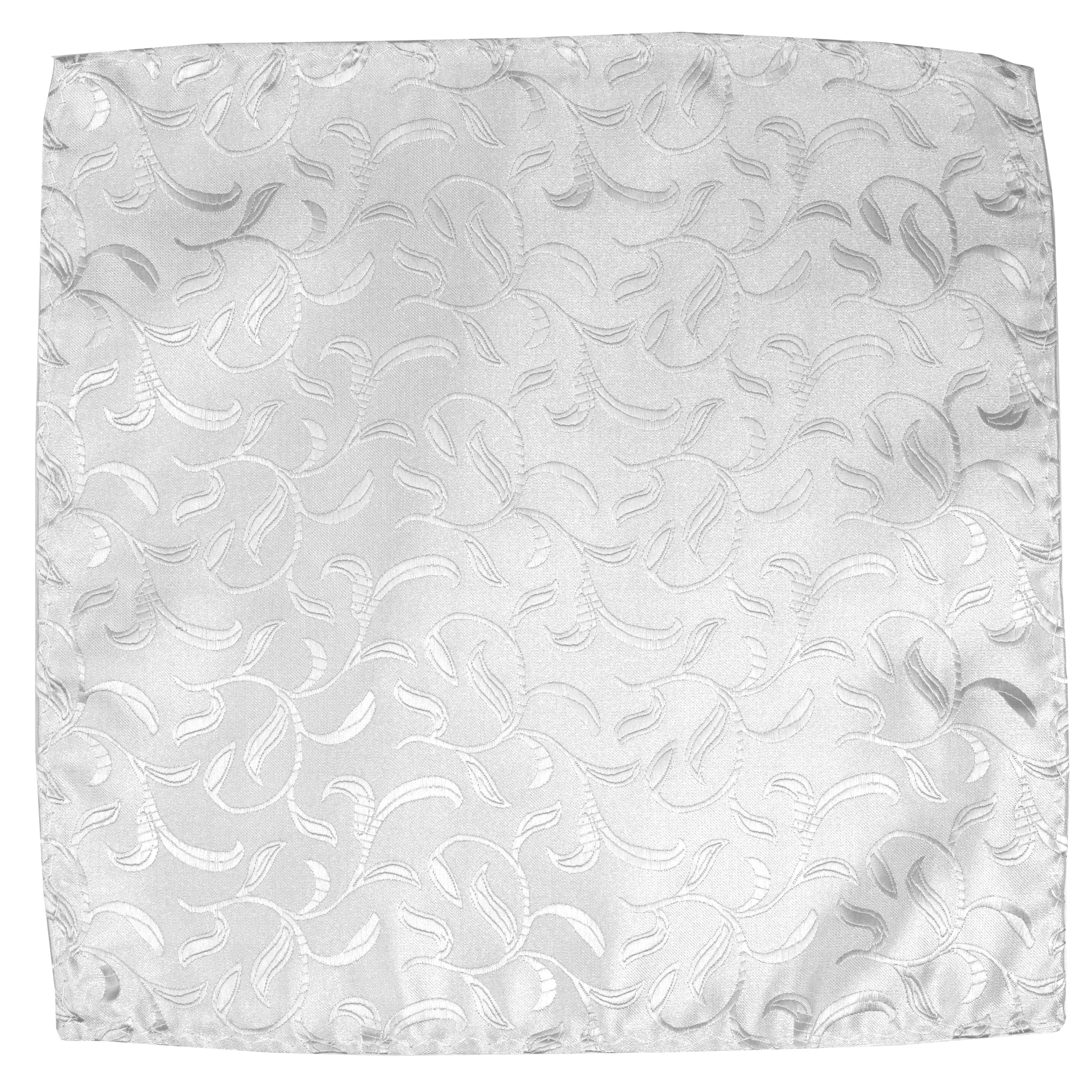 Silver Vintage Vine Wedding Pocket Square #AB-TPH1004/5