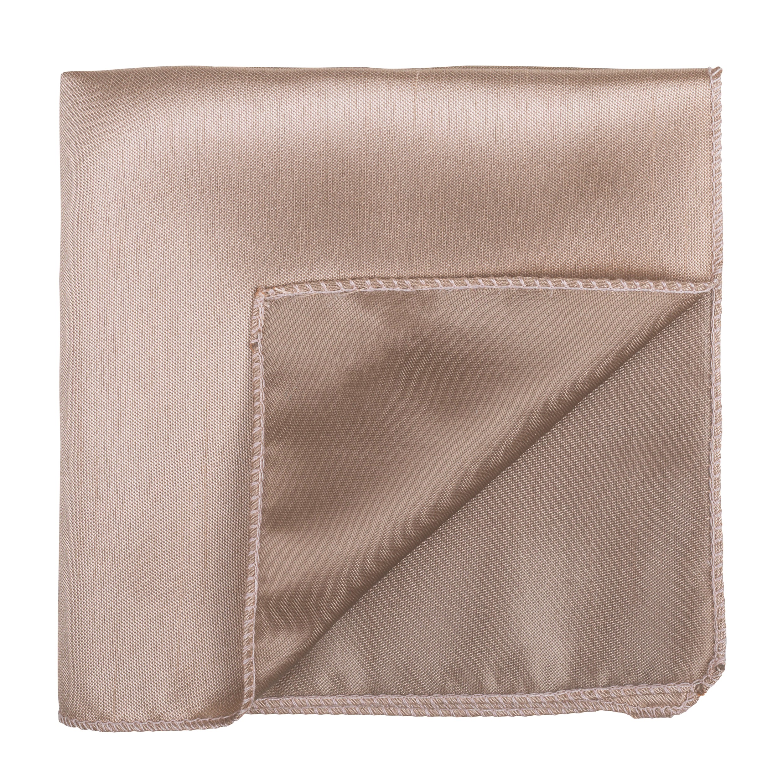 Antique Champagne Shantung Pocket Square