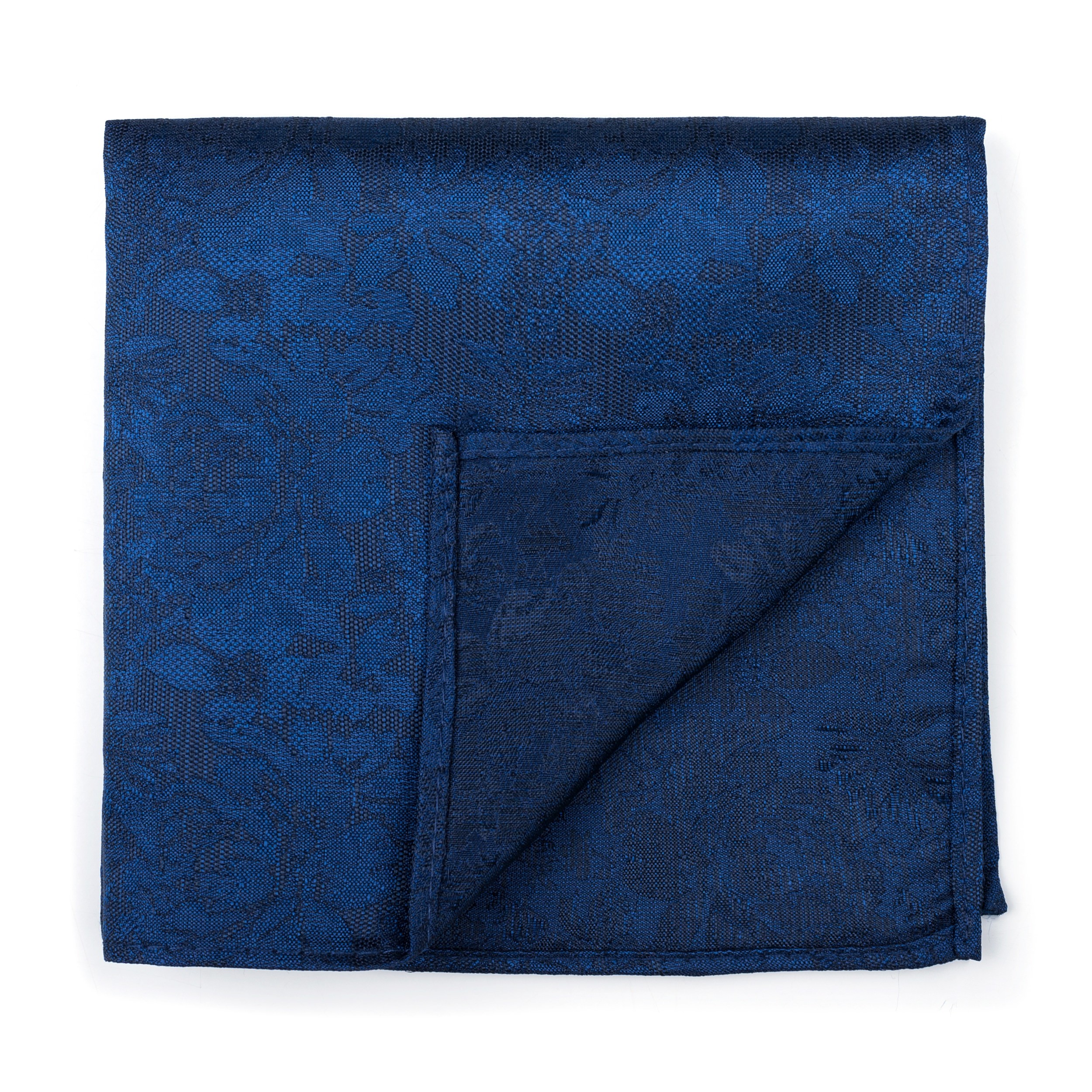 Twilight Blue Floral Pocket Square