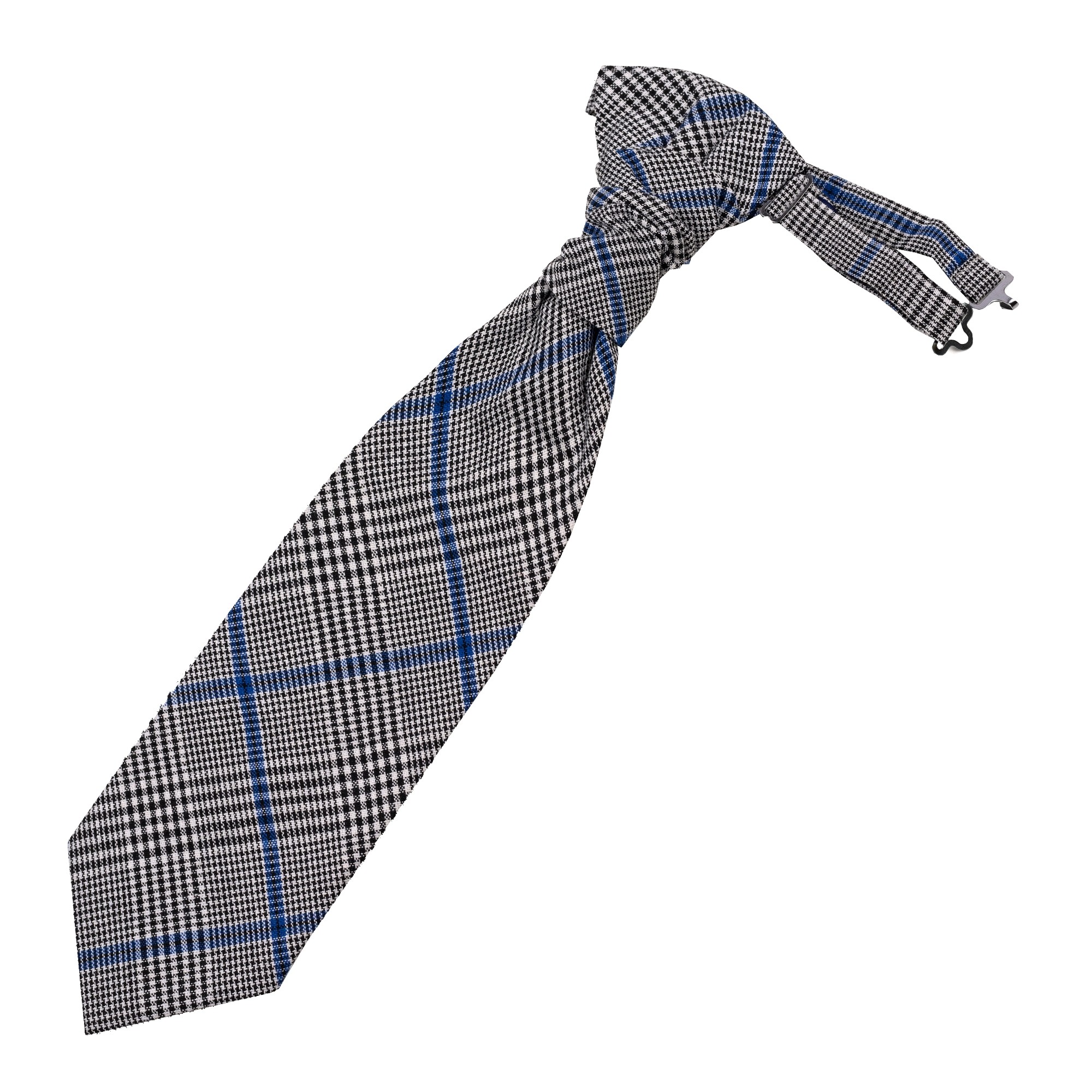 Licorice Black Check Cravat