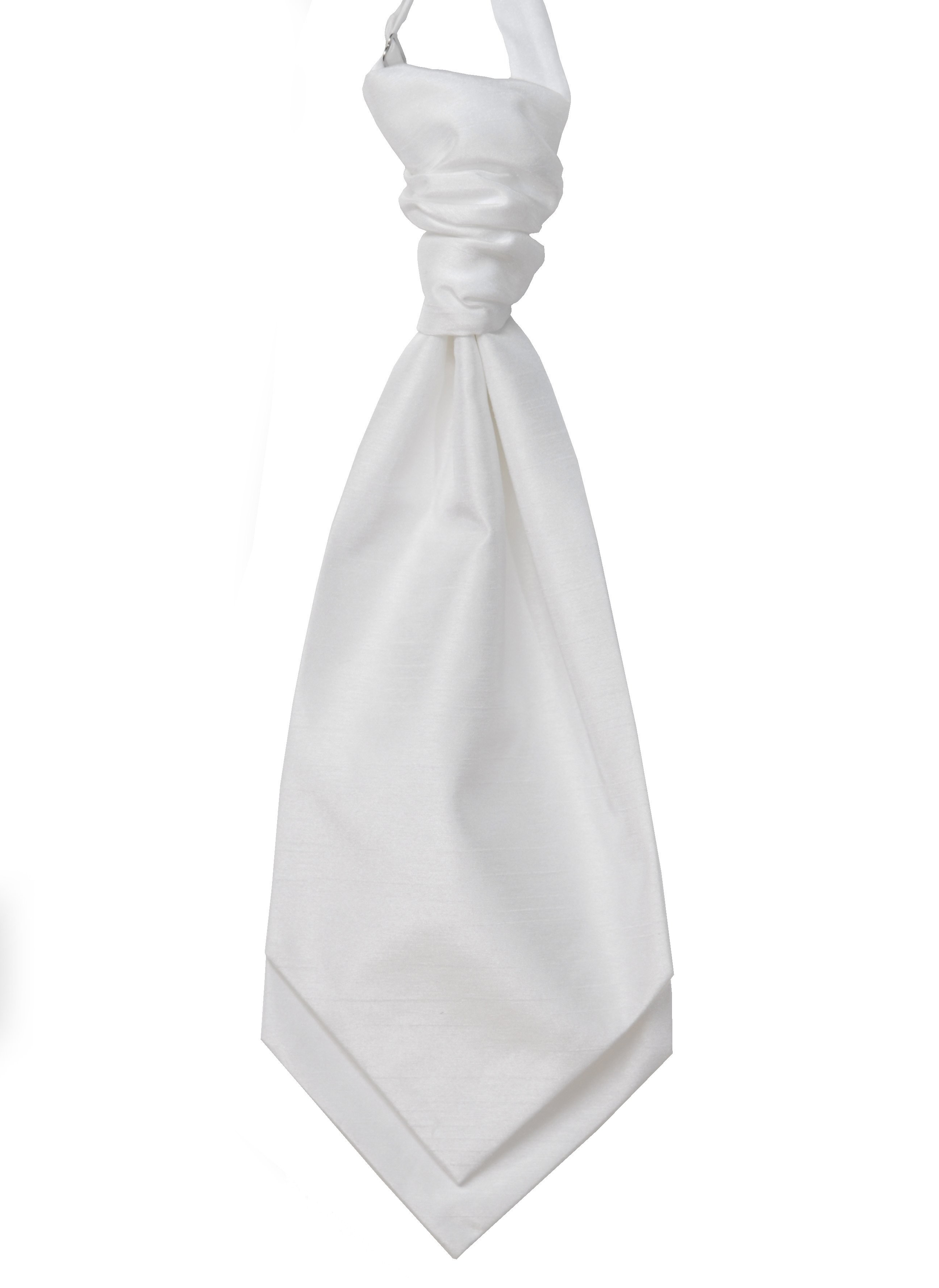 White Self Tie Shantung Cravat #WCS1864/2 