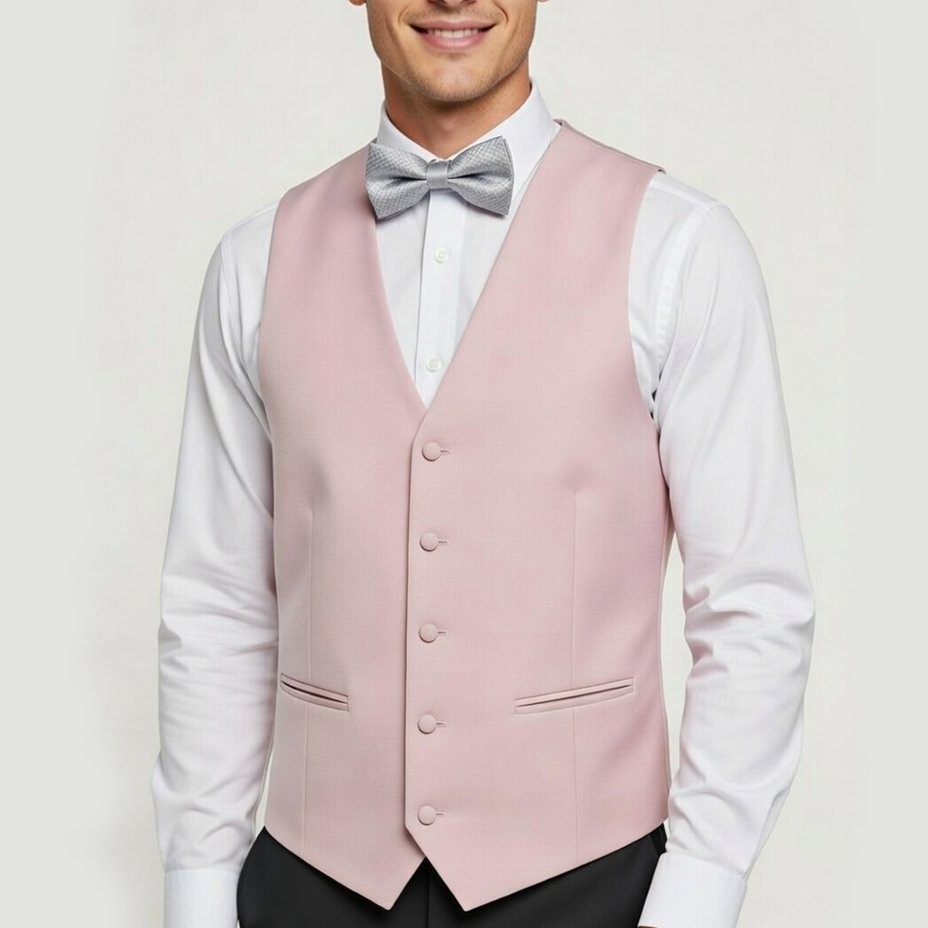 Pink Fine Wool Morning Suit Waistcoat #WW801/3