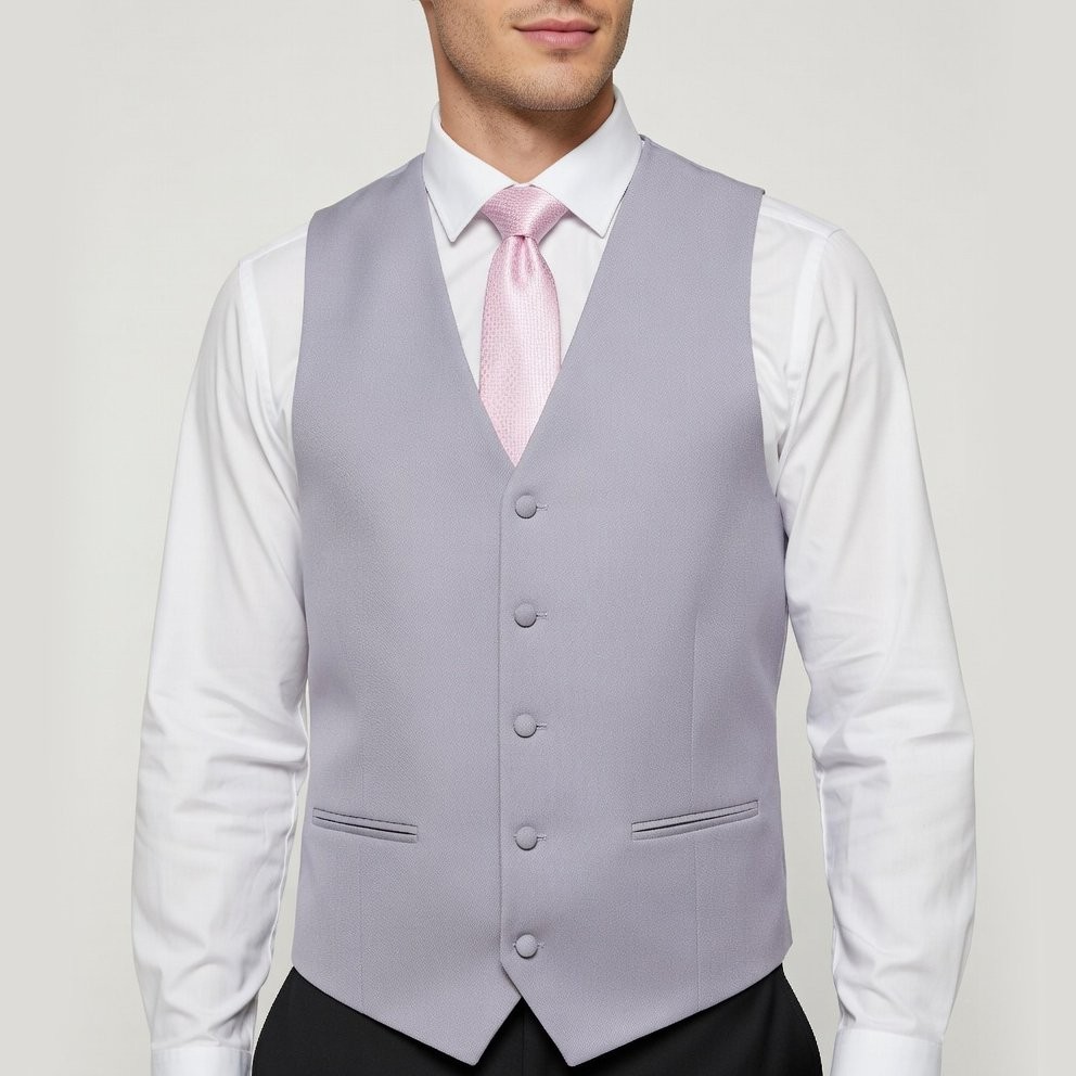 Grey Fine Wool Morning Suit Waistcoat #WW801/5