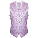 Lilac Swirl Leaf Wedding Waistcoat #AB-WWA1000/8