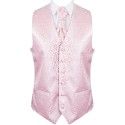 Light Pink Royal Swirl Wedding Waistcoat #AB-WWA1001/3