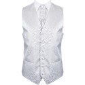 Silver Royal Swirl Wedding Waistcoat #AB-WWA1001/5