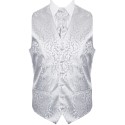 Silver Vintage Vine Formal Waistcoat #AB-WWA1004/5
