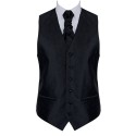 Black on Black Budding Paisley Formal Waistcoat #AB-WWA1003/4 