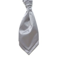 Grey Satin Wedding Cravat #WCR1848/3