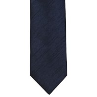 Navy Shantung Tie with Matching Pocket Hankie