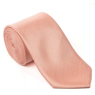 Peach Shantung Tie with Matching Pocket Hankie