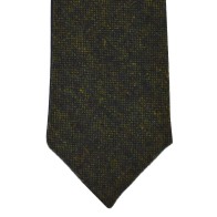 Green Flecked Tweed Slim Tie and Hankie Set