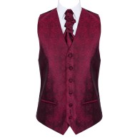 Ruby Wine Floral Waistcoat #AB-WWA1012/6 