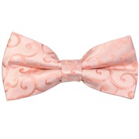 Peach Royal Swirl Wedding Bow Tie #AB-BB1001/2 