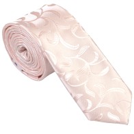 Ivory Bridal Blush Vintage Vine Slim Wedding Tie #AB-C1004/7 