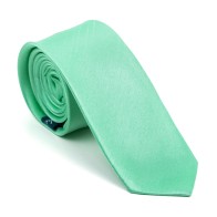 Green Ash Shantung Slim Tie #AB-C1005/15