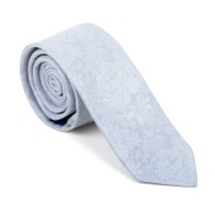 Glacier Grey Floral Slim Tie #AB-C1012/1