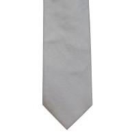 Silver Shantung Silk Tie ((S5016/2)) #LAST STOCK