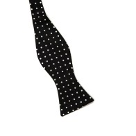 Black with White Polka Dot Silk Self Tie Bow Tie #SB5032/1 #LAST STOCK