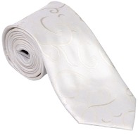 Ivory Modern Scroll Wedding Tie #AB-T1002/4 