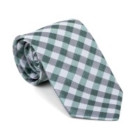 Moss Green Neat Check Tie #AB-T1015/2