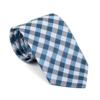 Blue Neat Check Tie #AB-T1015/4