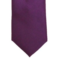 Berry Satin Tie with Matching Pocket Square