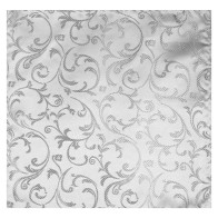 Silver Swirl Leaf Wedding Pocket Square #AB-TPH1000/10 