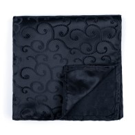 Black on Black Royal Swirl Pocket Square #AB-TPH1001/8