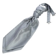 Grey Twill Wedding Cravat #WCR100/2 ##LAST STOCK