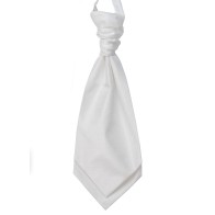 White Shantung Wedding Wedding Cravat #WCR1864/2 ##LAST STOCK