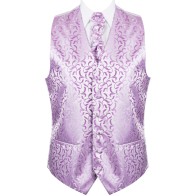 Lilac Vintage Vine Formal Waistcoat #AB-WWA1004/1