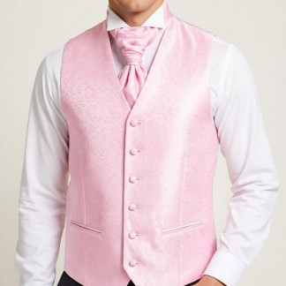 Pink Budding Paisley Wedding Waistcoat #AB-WWA1003/2 ##LS