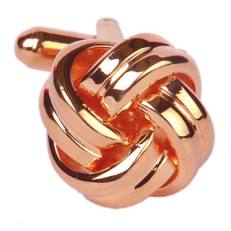 Rose Gold Knot Cufflinks #90-1536