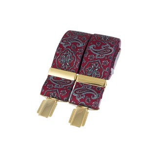 Burgundy Paisley Braces #BR-027
