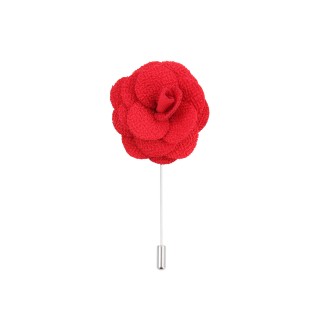 Red Flower Lapel Pin #L-04 ##DAL-LS