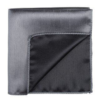 Dark Grey Shantung Pocket Square #AB-TPH1005/9 ##LS2
