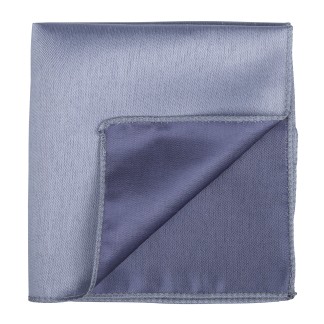 Mid Silver Shantung Pocket Square #AB-TPH1005/6 ##LS2