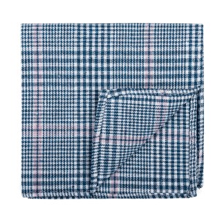 Dutch Blue Check Pocket Square #AB-TPH1007/5