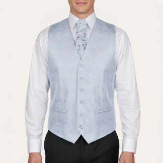 Glacier Grey Floral Waistcoat #AB-WWA1012/1 ##LS