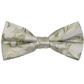 Emerald Green Swirl Leaf Wedding Bow Tie #AB-BB1000/12 ##LS2