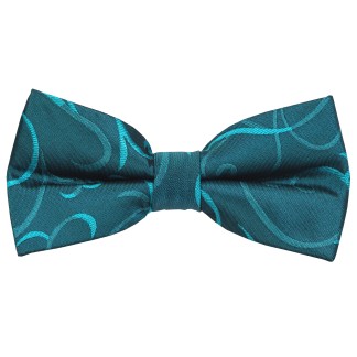 Teal Modern Scroll Wedding Bow Tie #AB-BB1002/5 ##LS2