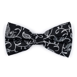 Moonlight Black Budding Paisley Bow Tie #AB-BB1003/5