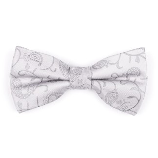Silver Budding Paisley Bow Tie #AB-BB1003/8 ##LS2