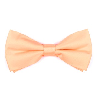 Plain Peach Flax Satin Bow Tie #AB-BB1009/18 ##LS2