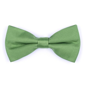 Plain Sap Green Satin Bow Tie #AB-BB1009/30