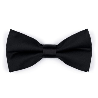 Plain Black Onyx Satin Bow Tie #AB-BB1009/8 ##LS2