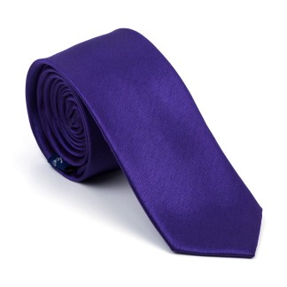 Plum Purple Shantung Slim Tie #AB-C1005/8 ##LS2
